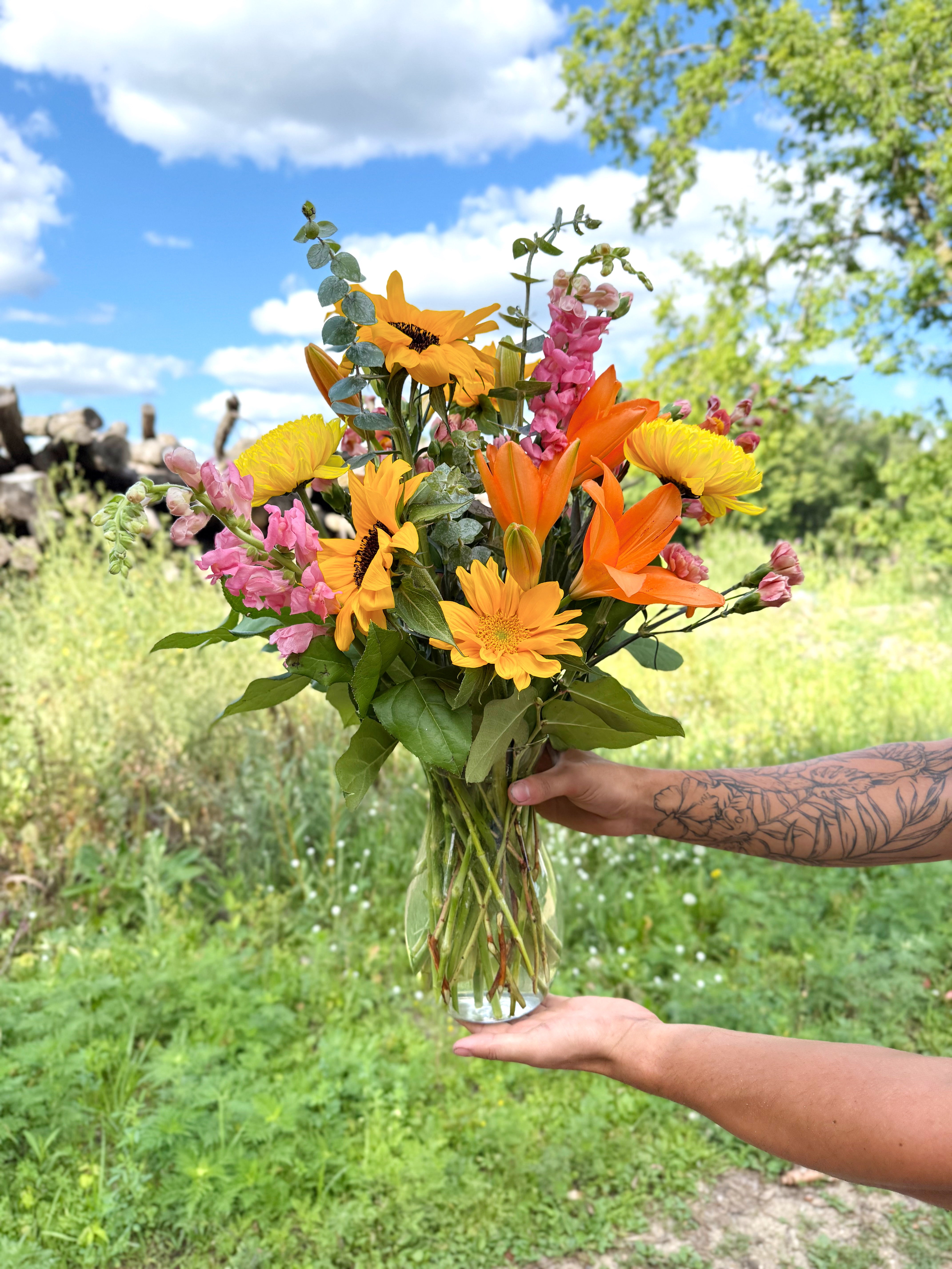 Summer Flower Vase Arrangement Staples MN