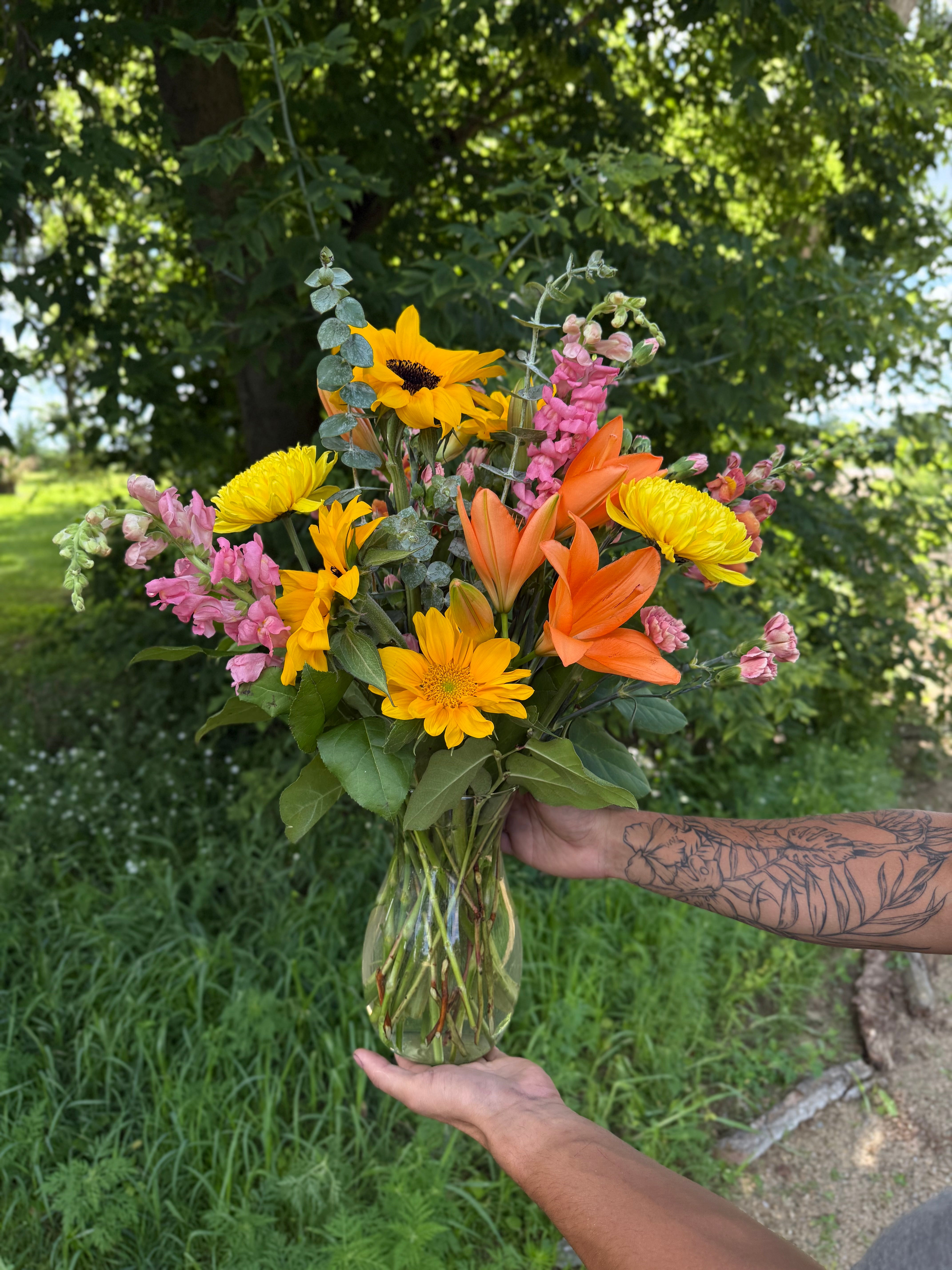 Summer Flower Vase Arrangement Staples MN