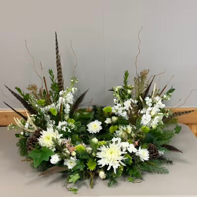 Funeral Sympathy Floral Wreath with Deer Antlers Staples MN