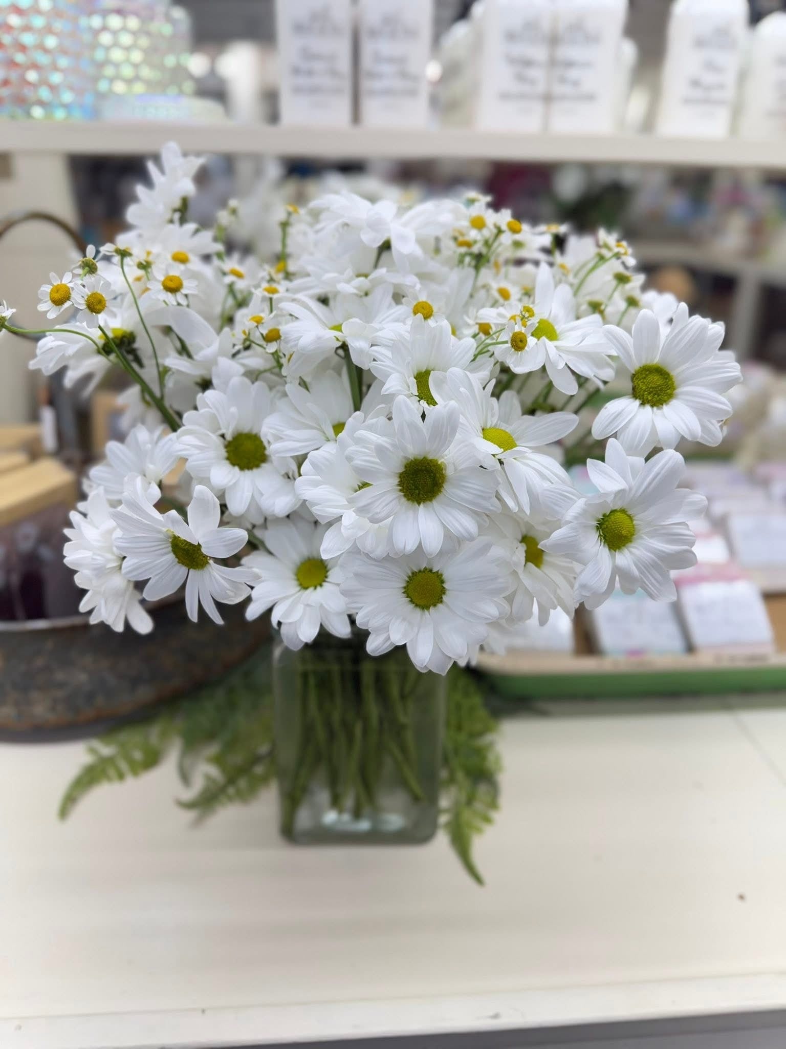 Vase Arrangement White Flowers Staples MN